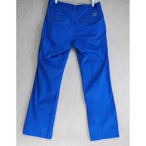 Puma Pants Mens W32 L34 Blue Golf Straight Leg Chino Embroidered Logo
